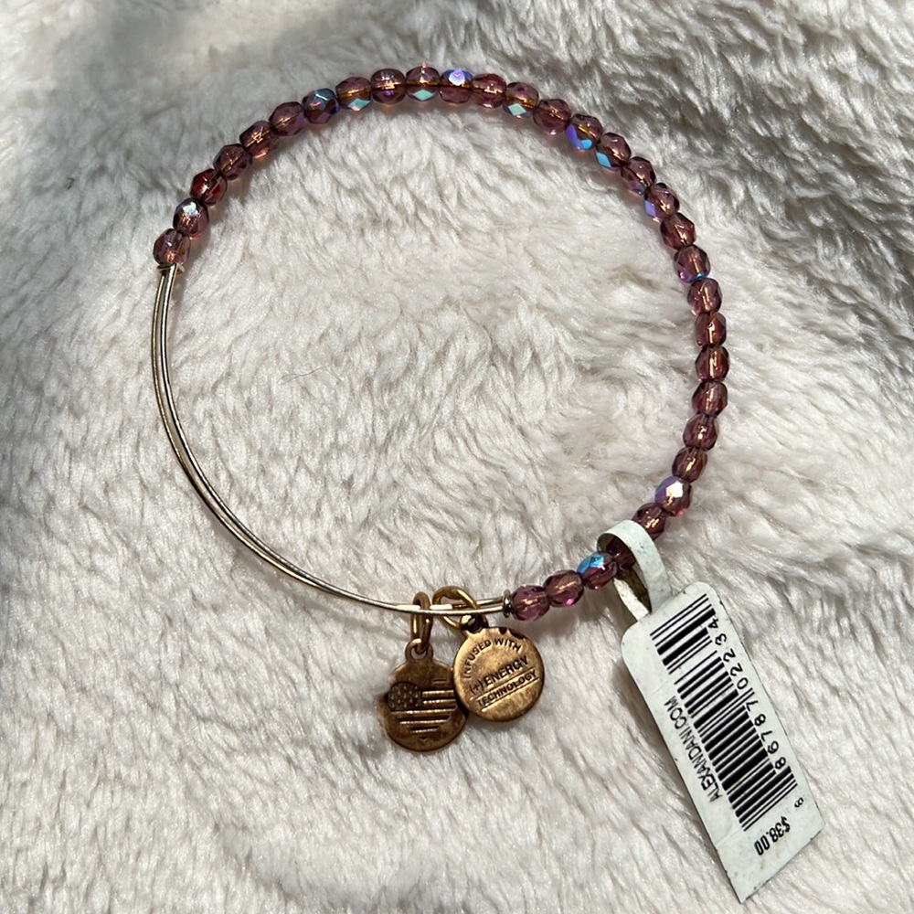 Alex and Ani Bracelet Amethyst Beaded NWT